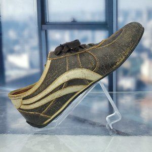 Kowalski Shoes Distressed Brown Leather Retro Bowling Sneakers US 8 Euro 41